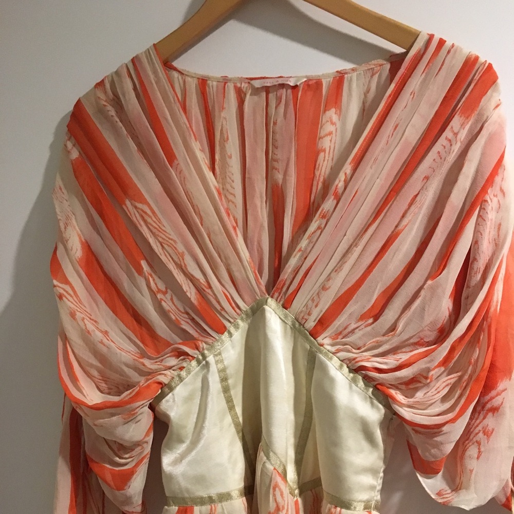 SASS & BIDE embellished silk cream dress size XS